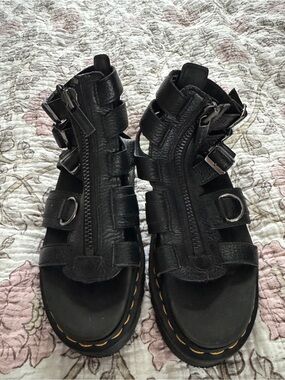 Dr. Martens Black Leather Olson Boots